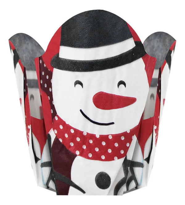 Paquete 60/1 - Capacillo Tulipan  Navidad - Muñeco de Nieve