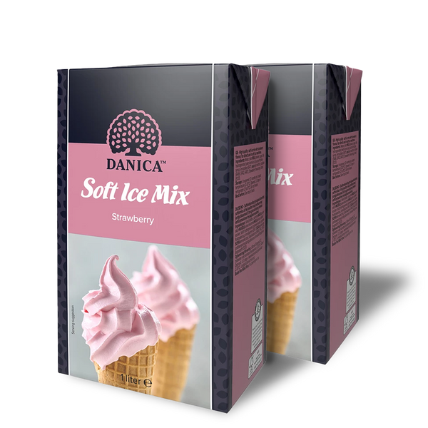 CAJA 26.4LBS - Soft Ice Cream Mix Strawberry ( Fresa) 12/1lt