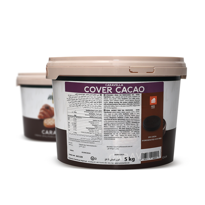 Ganache De Chocolate Oscuro Caravella Cover Cubo 11 LB