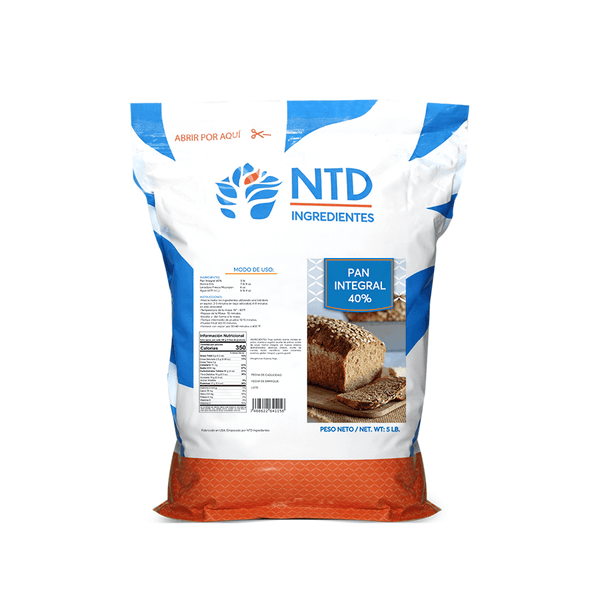 FUNDA 5 LB - Cracked - Pan Integral 40% - NTD Ingredientes