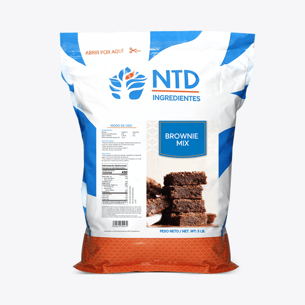 Fudge Brownie Mix Funda 5 LB - NTD Ingredientes