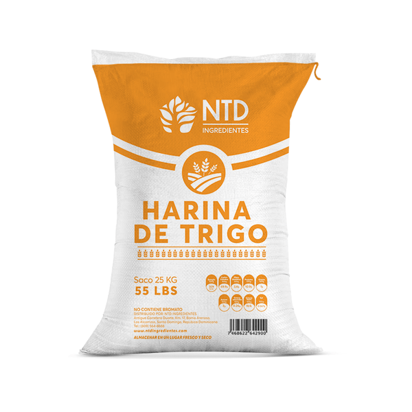 Harina de Panadería NTD (E) Saco 55 lbs - NTD Ingredientes