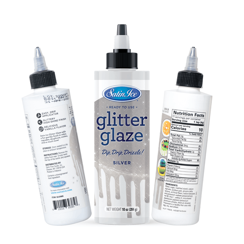 Silver Glitter Glaze 10 oz Botella - NTD Ingredientes