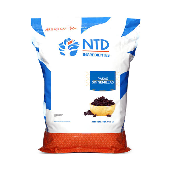FUNDA 2.2LBS - Pasas Sin Semillas - NTD Ingredientes