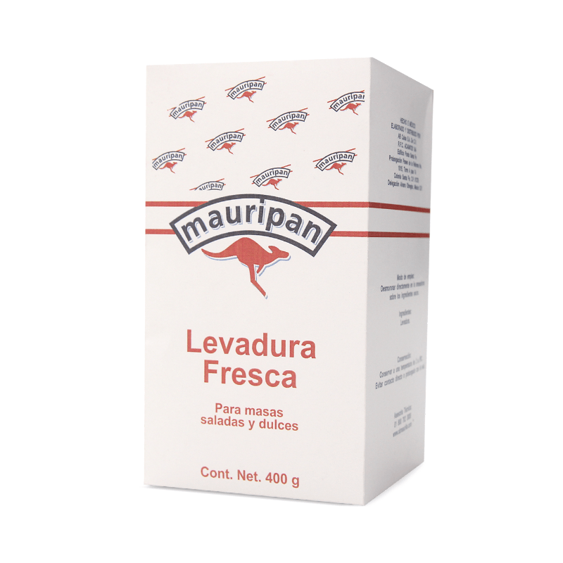 CAJA 21.12 LBS-Levadura Fresca Mauripan (24x400Gr) - NTD Ingredientes