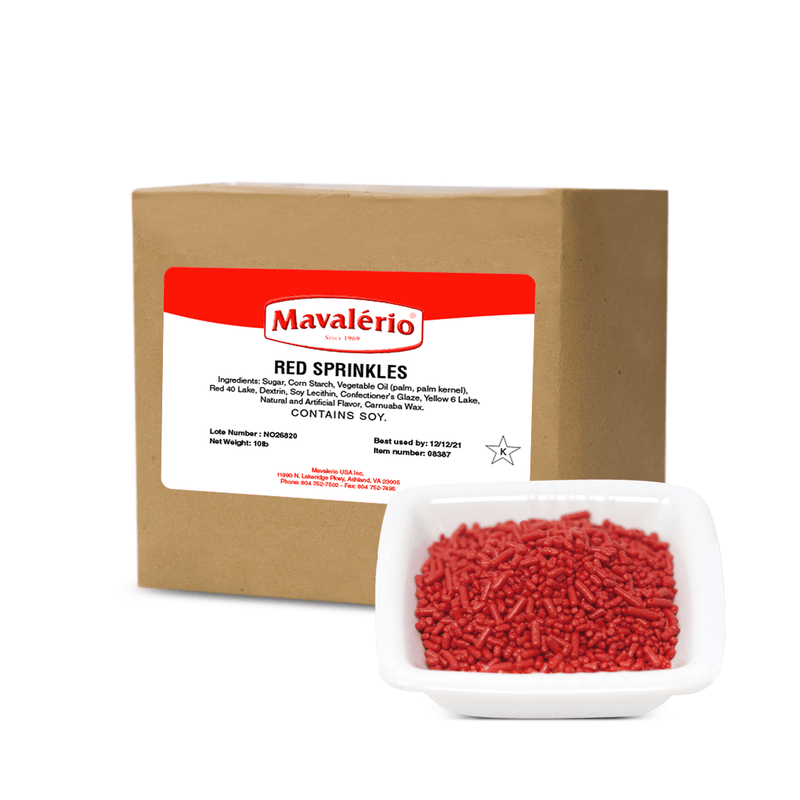 CAJA 10 LB - Toppetes Rojos (Red sprinkles) - NTD Ingredientes