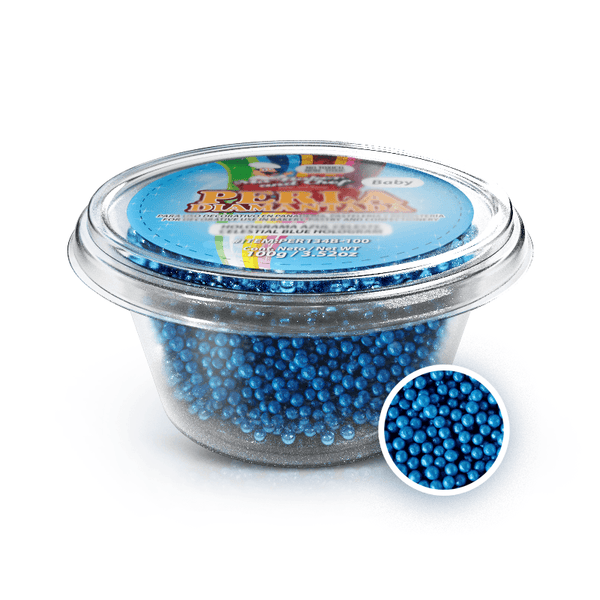 Perla Diamantada Mediana Color Azul Galaxia 100g Frasco 3.5 oz. - NTD Ingredientes