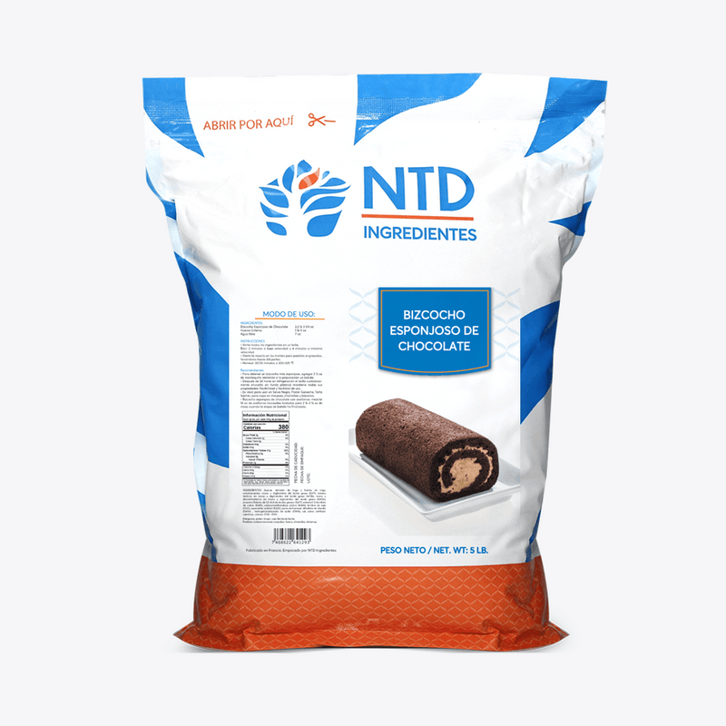 Gen Mix Chocolate (Genoise) Funda 5 LB - NTD Ingredientes